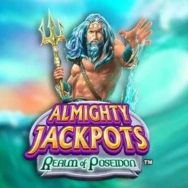 Almighty Jackpots – Realm of Poseidon slot logo by Novomatic at SlotsPalace Casino