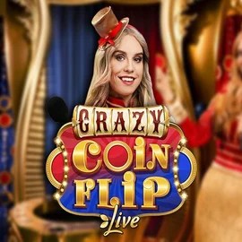 Crazy Coin Flip slot visual from Evolution available on slotpalaces.gr