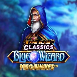 Fire Blaze Blue Wizard Megaways logo by Rarestone Gaming SlotsPalace Casino