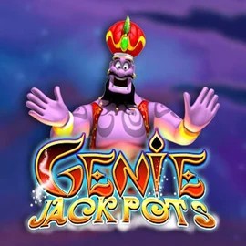 Genie Jackpots online game logo by Blueprint Gaming on slotpalaces.gr
