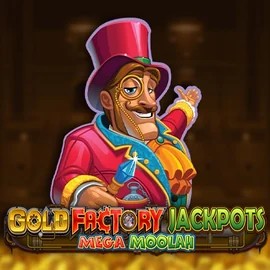 Jackpots logo of Gold Factory Jackpots Mega Moolah from Aurum Signature Studios at SlotsPalace Casino