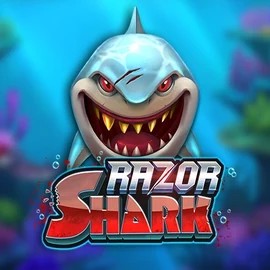 Razor Shark online game logo by Push Gaming on slotpalaces.gr