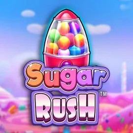 Sugar Rush slot logo by Pragmatic Play at SlotsPalace Casino